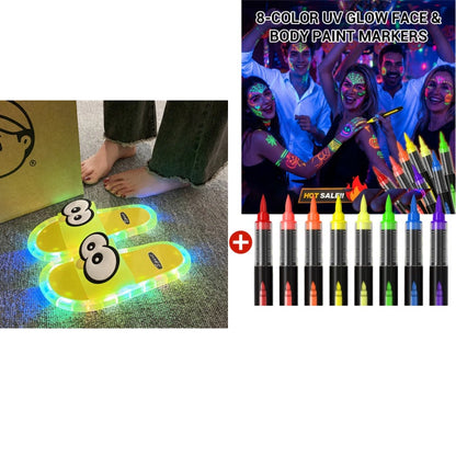 Cute slippers with cartoon motifs that glow